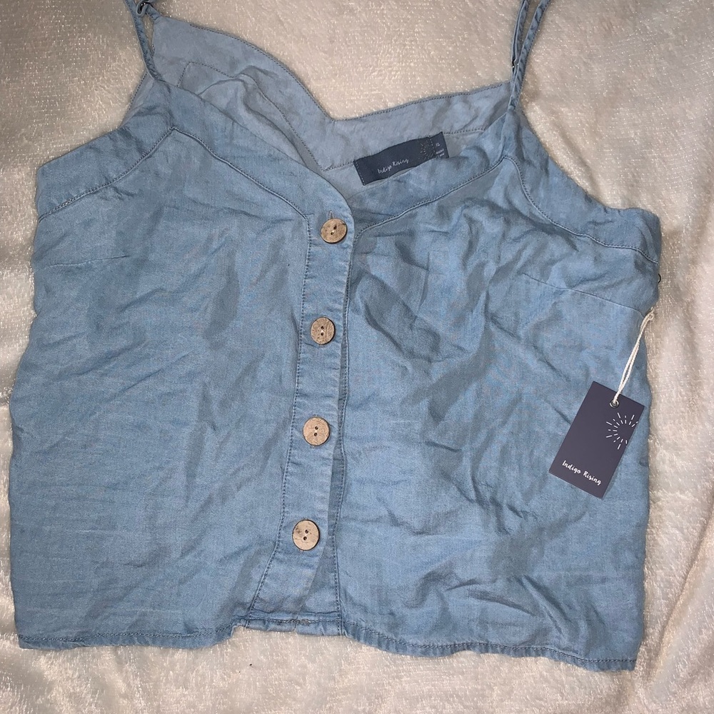 Denim Cami Crop Top